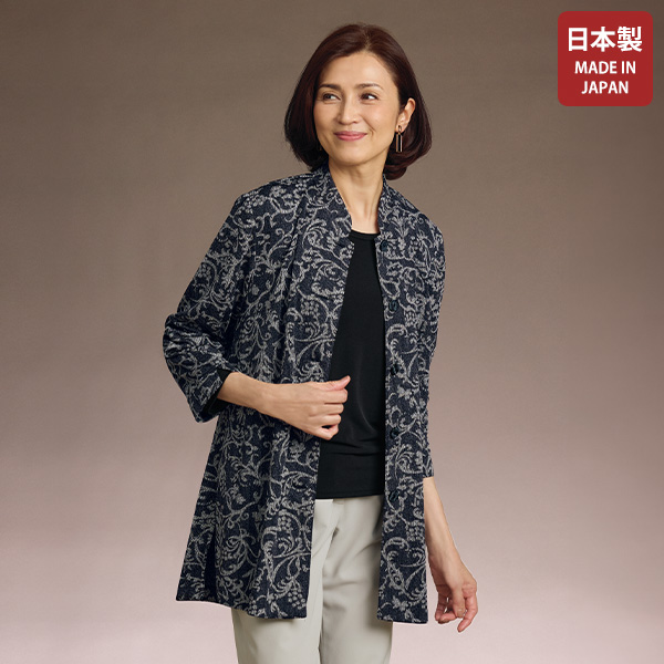 ニットちりめんエレガンスジャケット
