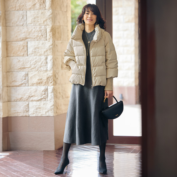 スタンドカラーダウンジャケット