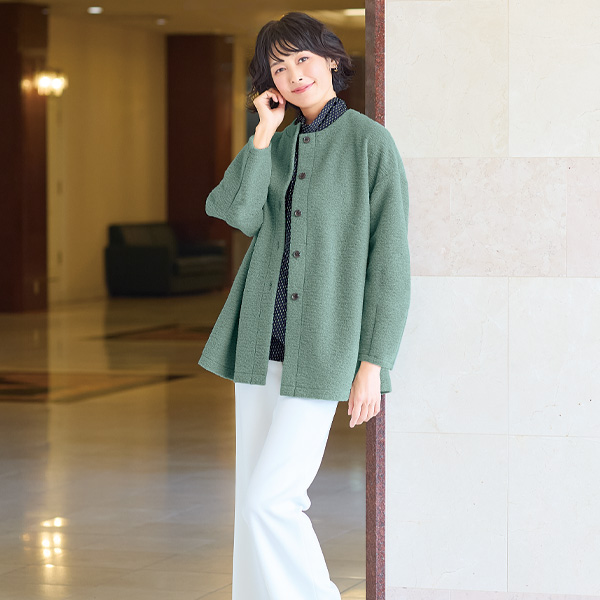 スライバーニットジャケット  大きいサイズ M LL 4L