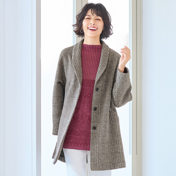 五泉ジャカードセーター 大きいサイズ LL 4L