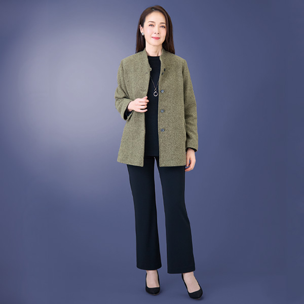 尾州織アンゴラ入りウールジャケット 大きいサイズ 4L