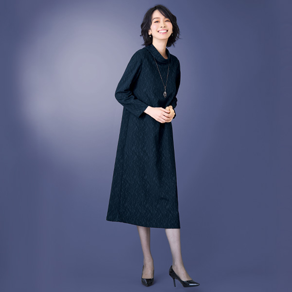 ジャカードワンピース 大きいサイズ M LL 4L