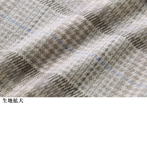 チェック柄ジャージーコート 大きいサイズ M LL 4L