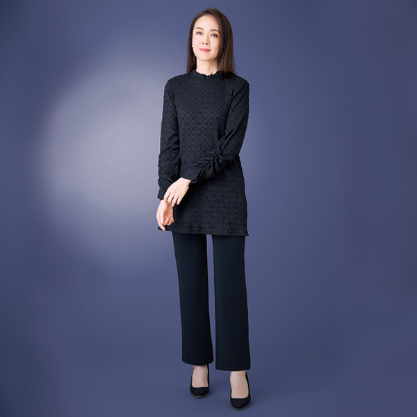 袖シャーリングプルオーバー 大きいサイズ M LL 4L