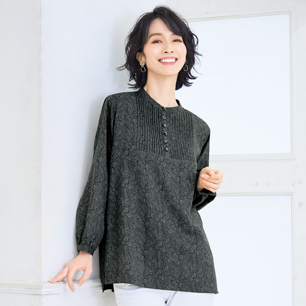 ピンタックブラウス 大きいサイズ M LL 4L