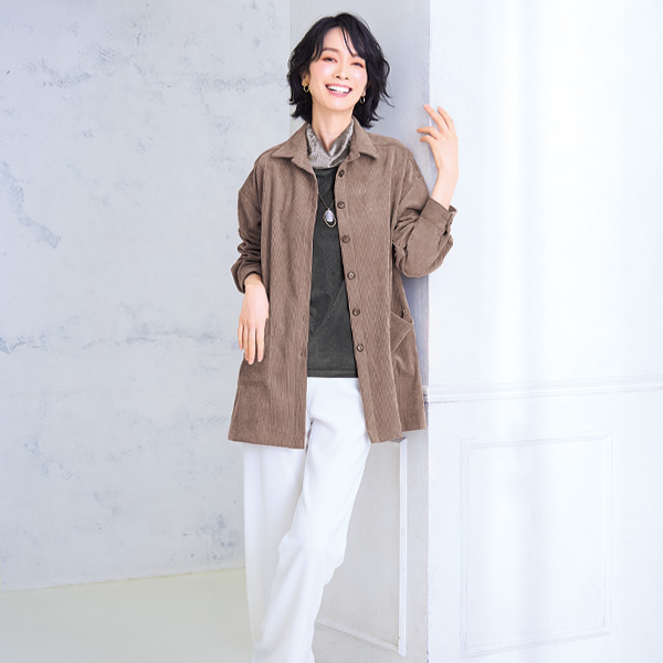 TUMUGITO コーデュロイシャツジャケット 大きいサイズ M LL 4L