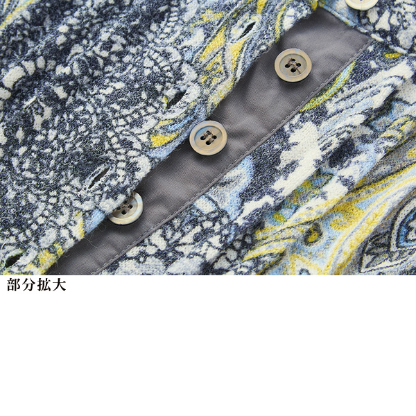 総柄プリントピンタックチュニック 大きいサイズ M LL 4L