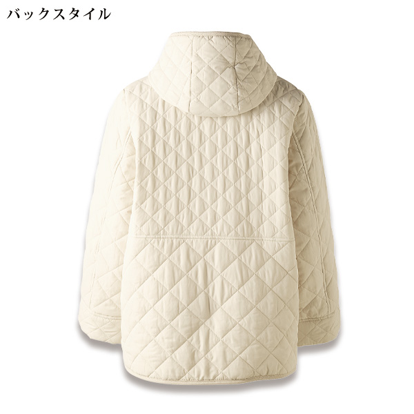 キルティングフード付コート 大きいサイズ M LL 4L