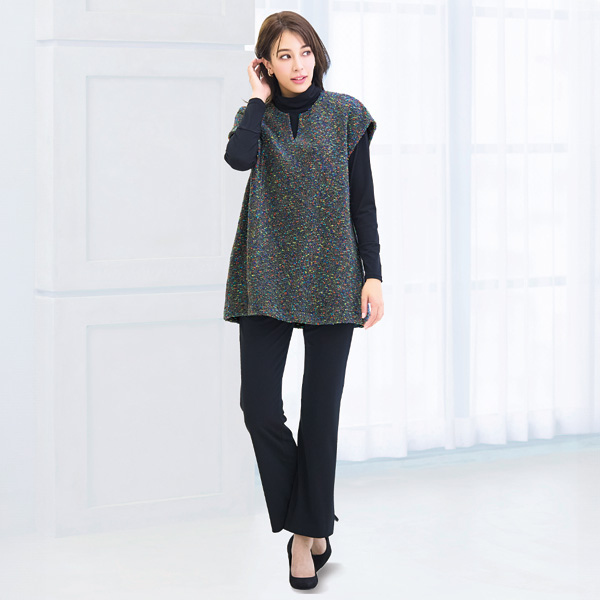 ボアパイルニットベスト 大きいサイズ M LL 4L