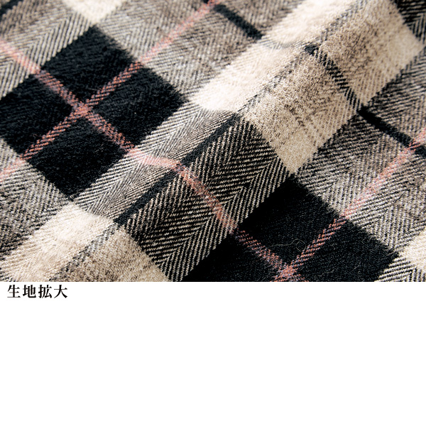 先染めチェックブラウス 大きいサイズ M LL 4L