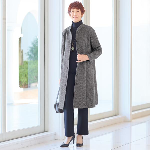 尾州ワンピースコート 大きいサイズ M LL 4L