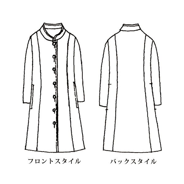 尾州ワンピースコート 大きいサイズ M LL 4L