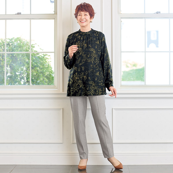 起毛プリントプルオーバー 大きいサイズ M LL 4L