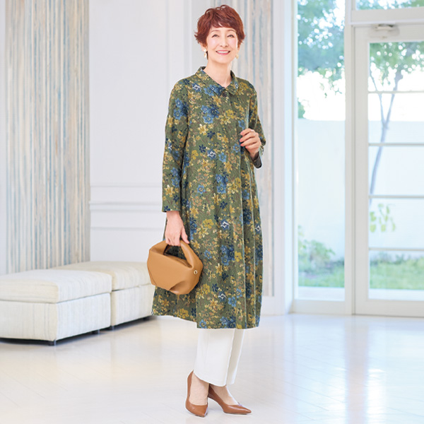 プリントワンピース 大きいサイズ M 3L