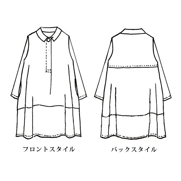 プリントワンピース 大きいサイズ M 3L