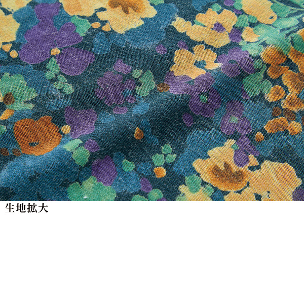 ウール入りプリントプルオーバー 大きいサイズ M LL 4L