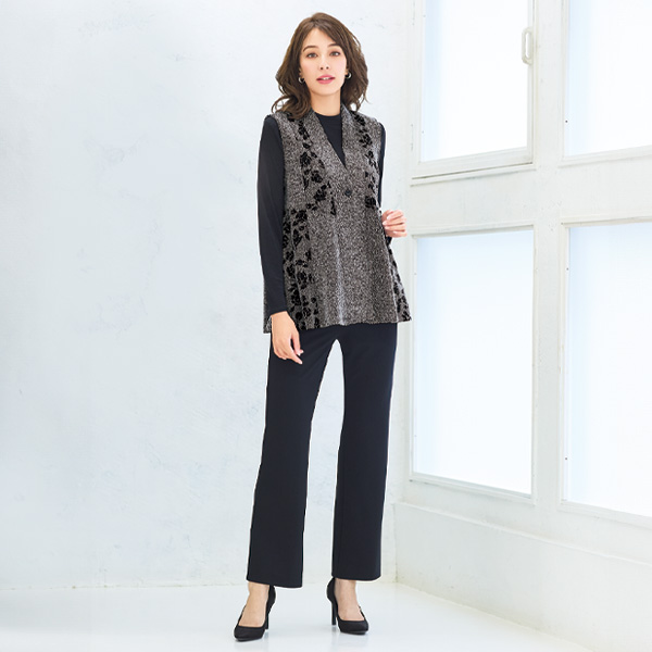 起毛切替えベスト 大きいサイズ M LL 4L