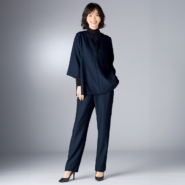 ヘリンボーンチュニックブラウス 大きいサイズ M LL 4L