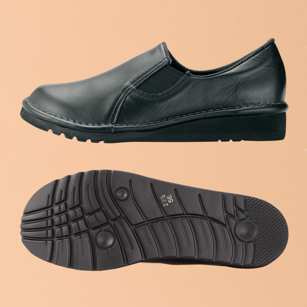 牛革F（5E）アウトステッチ ウォーキングシューズ 大きいサイズ 5E