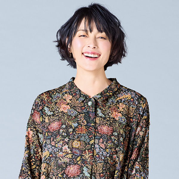 プリントシャツワンピース 大きいサイズ M 3L