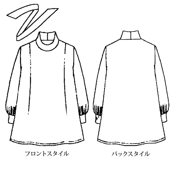 プリントボウタイジャージーブラウス 大きいサイズ M LL 4L