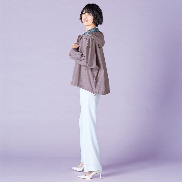 ドルマンスリーブプリント使いパーカー 大きいサイズ 4L