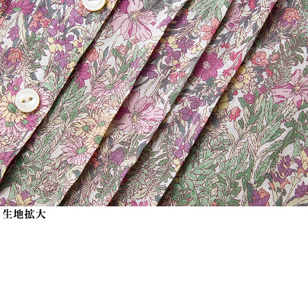 ピンタックプリントチュニックブラウス 大きいサイズ M LL 4L