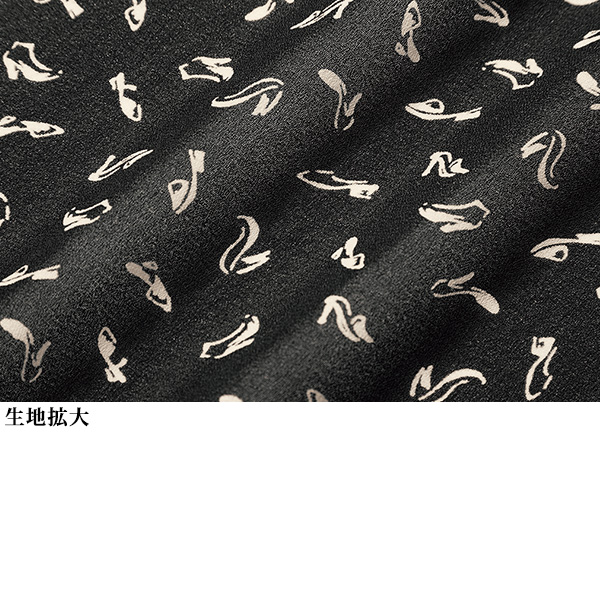 ラッフル襟プリントブラウス 大きいサイズ M LL 4L