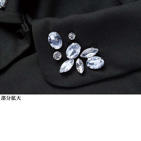 襟ビジュー付チュニック 大きいサイズ M LL 4L