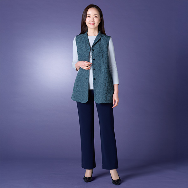 ジャカードベスト 大きいサイズ M LL 4L