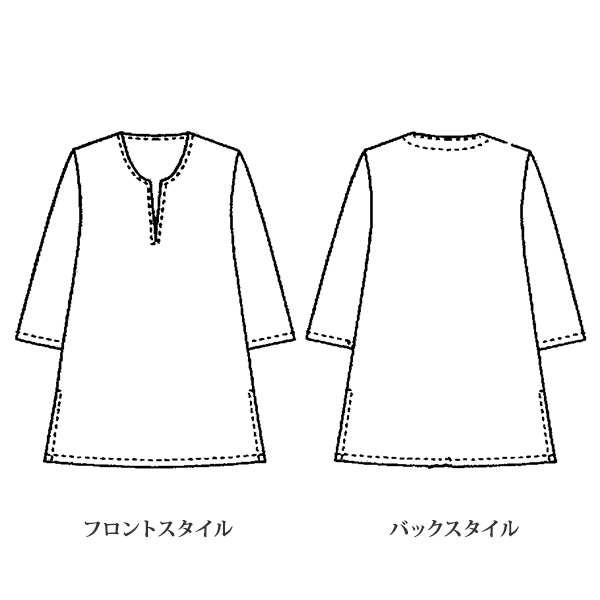 尾州織ツイードチュニック 大きいサイズ M LL 4L