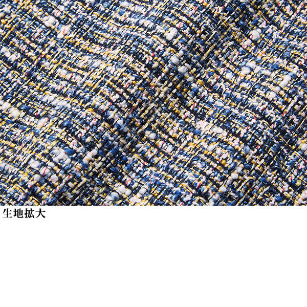 尾州織ツイードチュニック 大きいサイズ M LL 4L