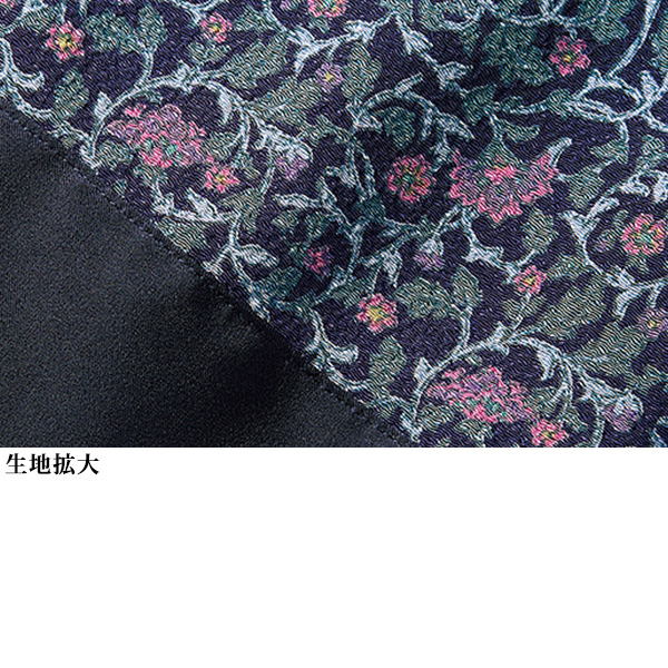 ちりめん配色キーネックブラウス 大きいサイズ M LL 4L