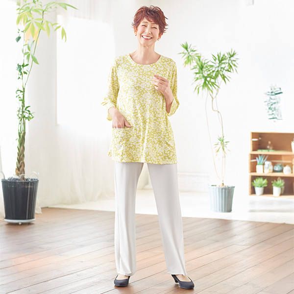 プリントチュニック 大きいサイズ M LL 4L