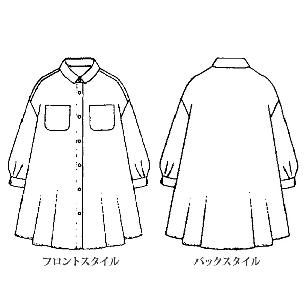 ミラクルウェーブシャツチュニック 大きいサイズ M LL 4L