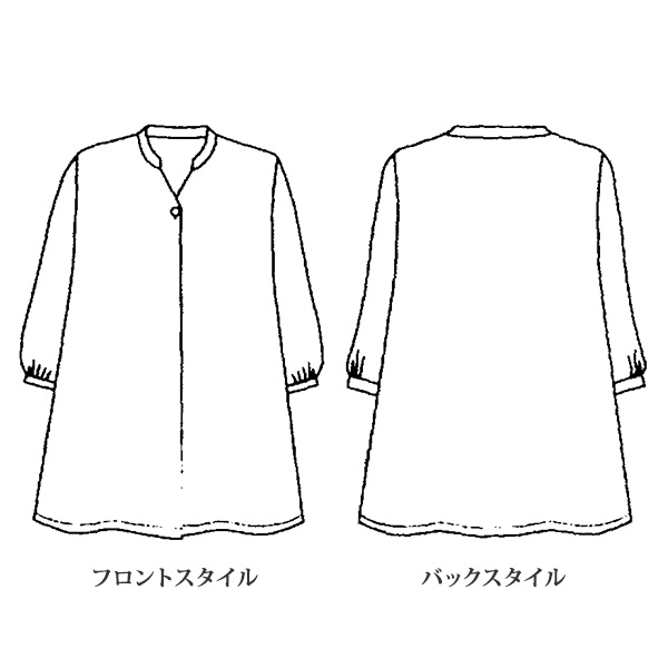 ダブルガーゼチュニック 大きいサイズ M LL 4L