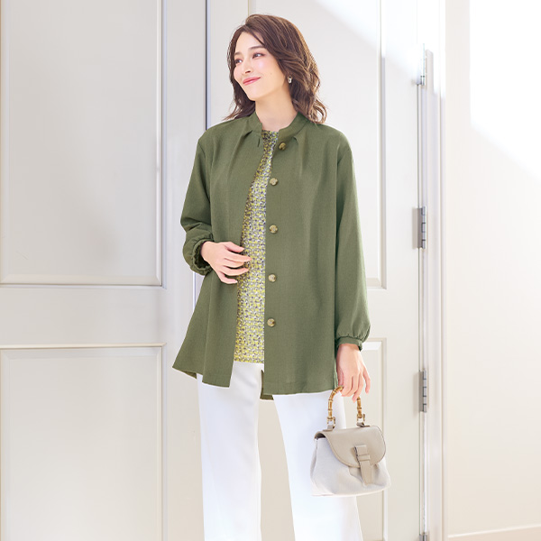 プリントブラウス 大きいサイズ M LL 4L