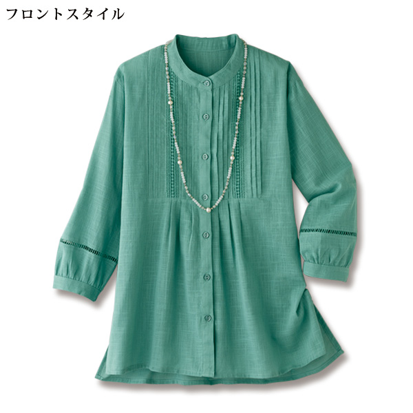 ピンタックデザインブラウス