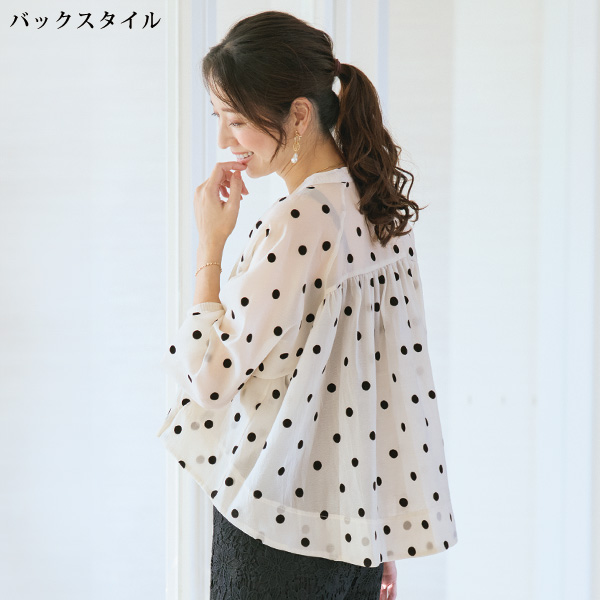 水玉柄シアージャケット