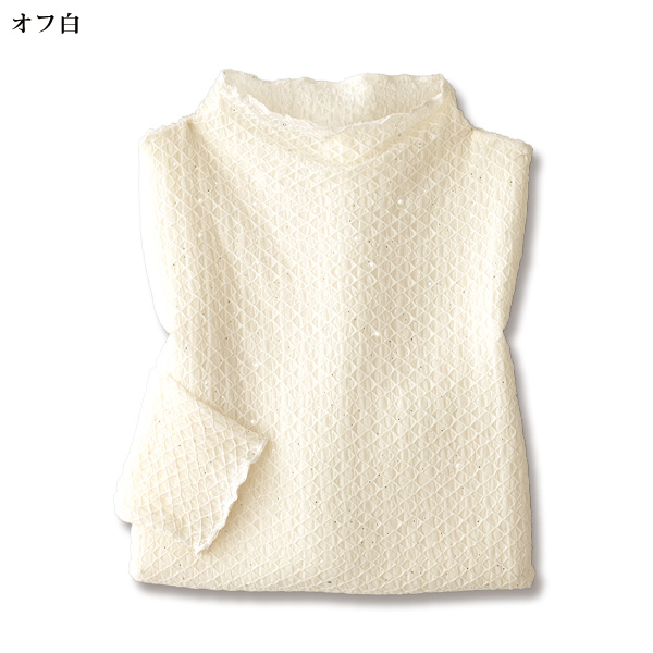 箔使いジャカードカットソープルオーバー