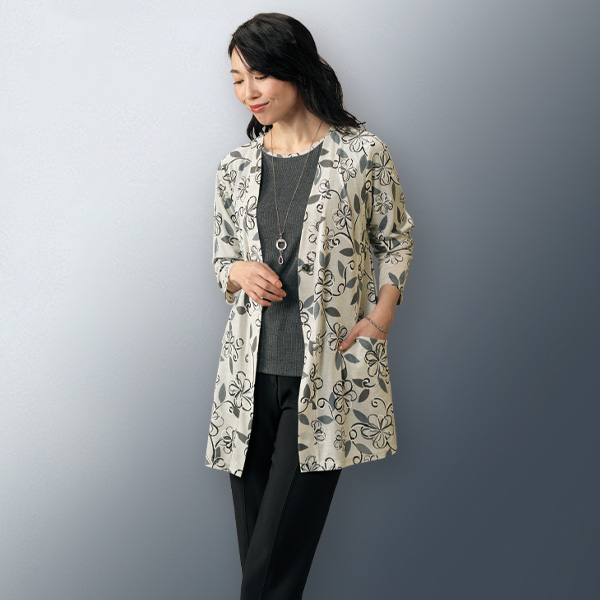 カットソーポケット付ロングアンサンブル