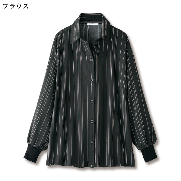 ニットベストブラウスアンサンブル