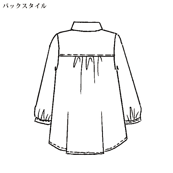 ピンタックジャカードブラウス