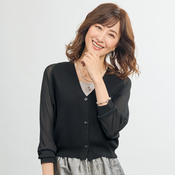 ドルマンスリーブニットカーディガン