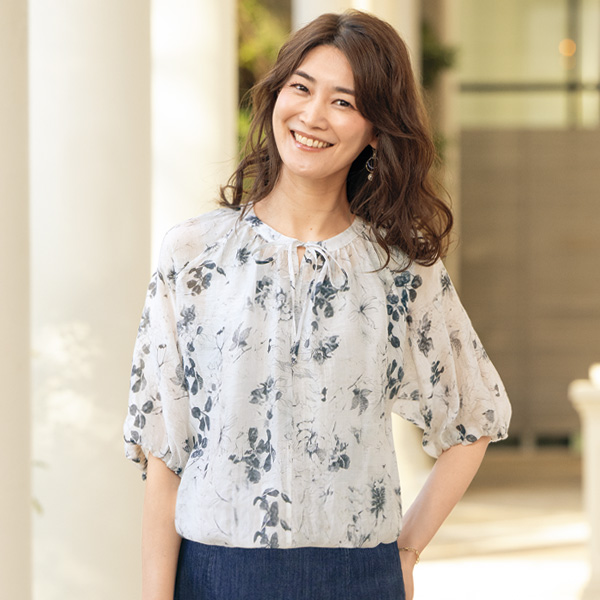 リボン使いエレガンスブラウス