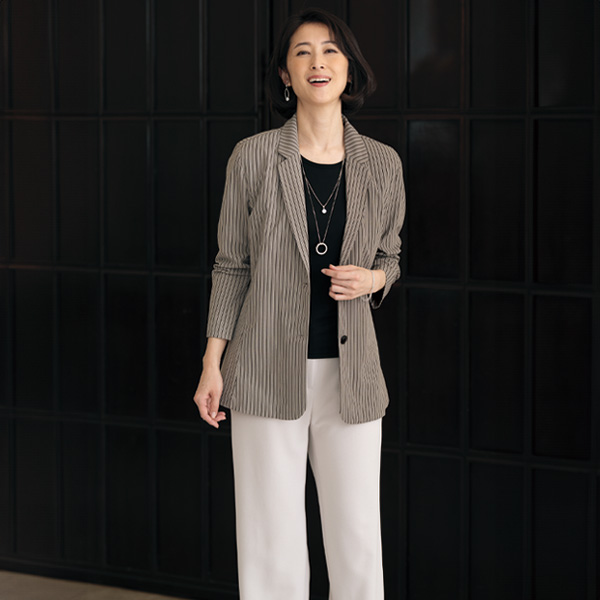 ストライプタウンジャケット