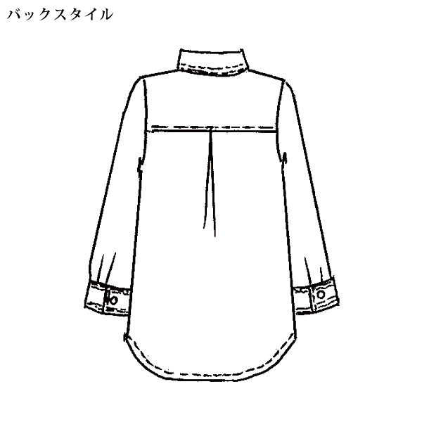 格子柄デザインブラウス