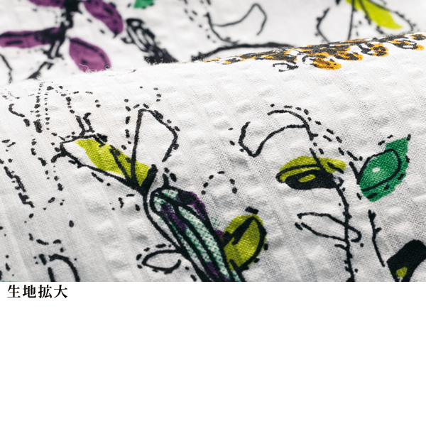 サッカープリントチュニックブラウス