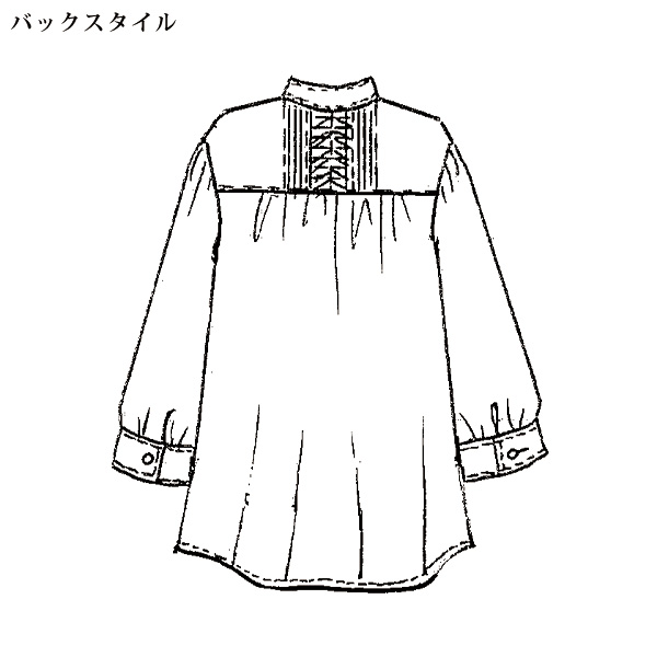 ピンタックデザインブラウス