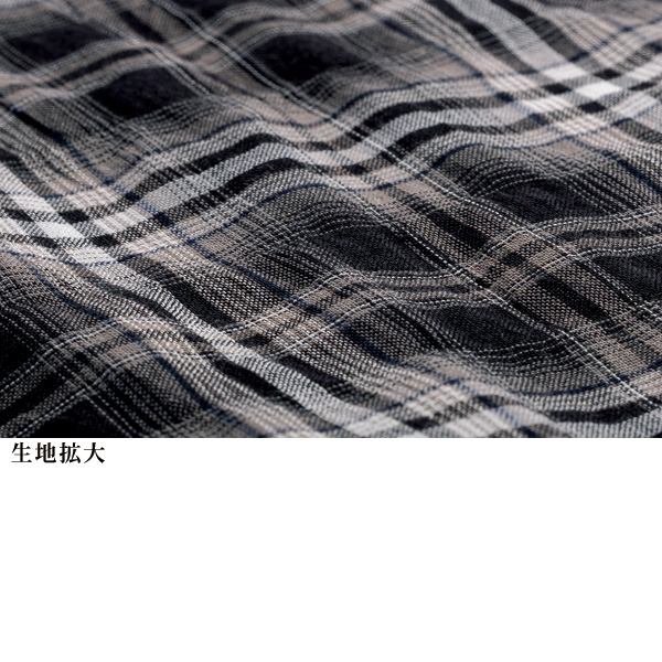 シアーチェックピンタックデザイン シャツチュニック